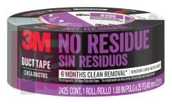 3M No Residue Duct Tape  2425-HD 1.88 in x 25 yd (48 mm x 22.8 m)