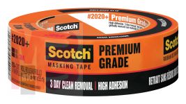 3M Scotch Masking Tape Premium Pro Grade  2020+OR36 1.41 in x 60 yd (36 mm x 55 m) Orange