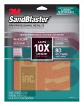 3M SandBlaster Sandpaper with NO-SLIP GRIP Backing  20080-G-4 9 in x 11 in  80-grit  4 sheets/pk