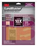 3M SandBlaster Sandpaper with NO-SLIP GRIP Backing  20120-G-4 9 in x 11 in  120-grit  4 sheets/pk