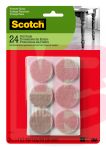 3M Scotch Round Felt Pads SP804-NA  Beige 1.5 in 24/pk