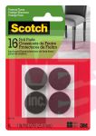 3M Scotch Round Felt Pads SP821-NA  Brown  1 in  16/pk