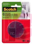 3M Scotch Round Felt Pads SP827-NA  Brown  2 in  6/pk