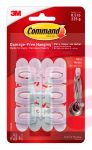 3M Command Mini Clear Hooks with Clear Strips  17006CLR-ES