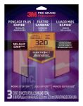 3M Pro Grade Precision Faster Sanding Sanding Sheets 320 grit X-Fine  26320TRI-3 9 in x 11 in 3/pk