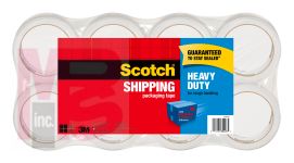 3M Scotch Heavy Duty Shipping Packaging Tape  3850-6-2BR  1.88 in x 54.6 yd (48 mm x 50 m)  8 Rolls/Pack