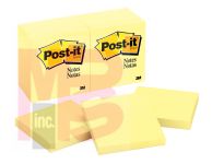 3M Post-it Notes 654 3 in x 3 in (7.62 cm x 7.62 cm) Canary Yellow