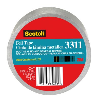 3M 3311 Scotch Foil Tape 2.0 in x 50 yd (50.8 mm x 45 m) - Micro Parts &amp; Supplies, Inc.