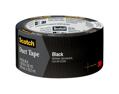 3M 1020-BLK-A Scotch(R) Black Duct Tape 1.88 in x 20 yd - Micro Parts &amp; Supplies, Inc.