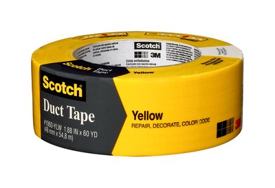 3M 1060-YLW-A Scotch(R) Yellow Duct Tape 1.88 in x 60 yd - Micro Parts &amp; Supplies, Inc.