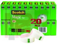 3M Scotch(R) Magic(TM) Tape 810K20, 3/4 in x 1000 in 20 rolls/pack, 6 packs/cs