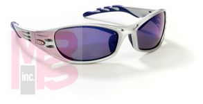 3M 11641-00000-10 Fuel(TM) Protective Eyewear, Blue Mirror Lens, Silver Frame - Micro Parts &amp; Supplies, Inc.