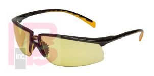 3M 12263-00000-20 Privo(TM) Protective Eyewear, Amber Anti-Fog Lens, Black Frame - Micro Parts &amp; Supplies, Inc.