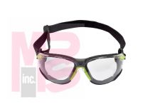 3M Solus Protective Eyewear 1000 Series S1201SGAF-SKT Foam Strap Green/Black Scotchgard(TM) Anti-fog Lens 20 EA/Case