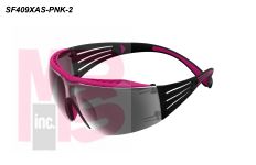 3M SecureFit 400 Series Safety Glasses SF409XAS-PNK  Pink/Black Silver Mirror Anti-Scratch Lens  20 EA/Case