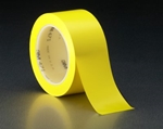 3M Vinyl Tape 471 Yellow Heat Treated, 1/2 in x 36 yd, 72 individually wrapped rolls per case Conveniently Packaged