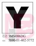 3M 3MN006DG Diamond Grade Damage Control Sign "Yoke" 2 in x 2 in - Micro Parts &amp; Supplies, Inc.