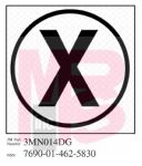 3M 3MN014DG Diamond Grade Damage Control Sign "Cir X-Ray" 3 in x 3 in - Micro Parts &amp; Supplies, Inc.