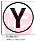 3M 3MN017DG Diamond Grade Damage Control Sign "Cir Yoke" 3 in x 3 in - Micro Parts &amp; Supplies, Inc.