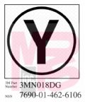 3M 3MN018DG Diamond Grade Damage Control Sign "Cir Yoke" 2 in x 2 in - Micro Parts &amp; Supplies, Inc.