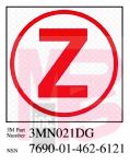 3M 3MN021DG Diamond Grade Damage Control Sign "Cir Zebra" 2 in x 2 in - Micro Parts &amp; Supplies, Inc.