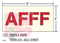 3M Photoluminescent Film 6900  Shipboard Sign 3MN139PL 8 in x 4 in AFFF 10/pkg