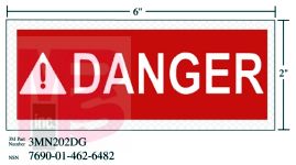 3M Diamond Grade Safety Sign 3MN201DG "DANGER"  6 in x 2 in 10 per package