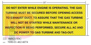 3M Diamond Grade Safety Sign 3MN215DG "DO NOT TAG OUT"  10 in x 3 in 10 per package