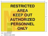 3M Diamond Grade Weapon Sign 3MN502DG "RESTRICT ONLY"  8 in x 6 in 10 per package