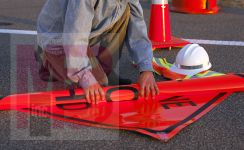 3M Diamond Grade Roll-up Sign Sheeting RS24 Fluorescent Orange  36 in x 36 in each