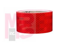 3M Diamond Grade Conspicuity Marking 983-72 ES Red  (2 in x 12 in cuts)  2 in x 50 yd