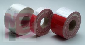 3M Diamond Grade Conspicuity Marking Roll 983-32TL Red/White  2 in x 50 yd  10 per carton