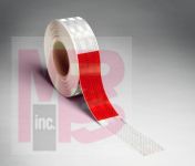 3M Flexible Prismatic Conspicuity Marking Series 963-32TL Red/White  2 in x 50 yd  10 per carton