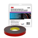 3M Acrylic Plus High-Bond Tape, 06389, Black, 7/8 in x 20 yd, 12 rolls per case