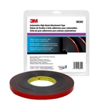 3M Acrylic Plus High-Bond Tape 06392, Black, 1/2 in x 10 yd, 12 rolls per case