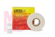 3M 27-1/2"X66' Glass Cloth Electrical Tape White Rubber Thermosetting Adhesive 1/2 in x 66 ft (13 mm x 20.1 m) - Micro Parts &amp; Supplies, Inc.