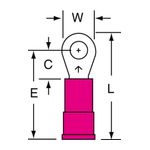 3M MV18-6R/SK Scotchlok Ring Tongue Vinyl Insulated Brazed Seam  - Micro Parts &amp; Supplies, Inc.