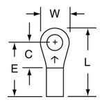 3M M14-6R/SK Scotchlok Ring Tongue Non-Insulated Brazed Seam  - Micro Parts &amp; Supplies, Inc.