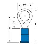 3M MV14-516R/SK Scotchlok Ring Tongue Vinyl Insulated Brazed Seam  - Micro Parts &amp; Supplies, Inc.