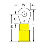 3M MNG10-6RK Scotchlok Ring Tongue Nylon Insulated w/Insulation Grip  - Micro Parts &amp; Supplies, Inc.