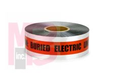 3M 406 Scotch(R) Detectable Buried Barricade Tape CAUTION BURIED ELECTRIC LINE BELOW  - Micro Parts &amp; Supplies, Inc.