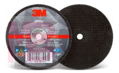 3M Silver Cut-Off Wheel 87457  T1 3 in x .035 in x 1/4 in 25 per inner 50 per case